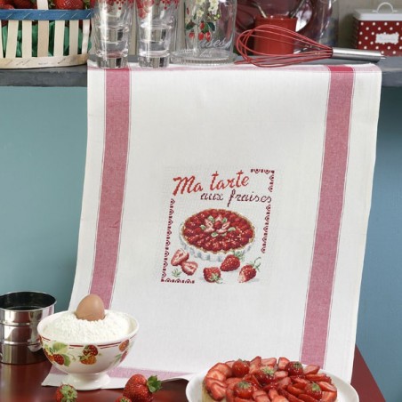 Aïda «Aux fraises» Tea towel