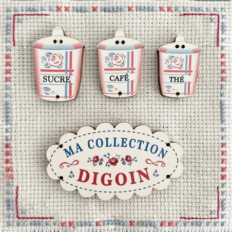 4 boutons « DIGOIN » N°5