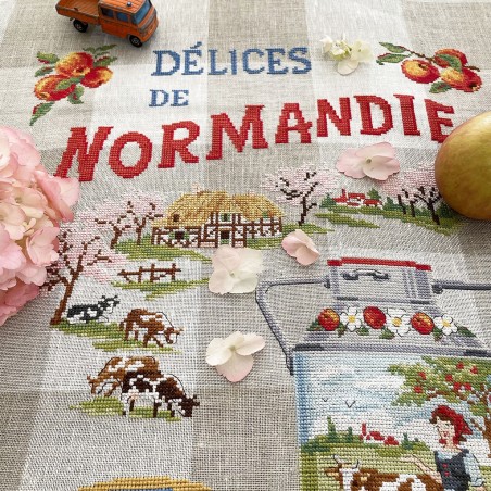 Linen «Délices de Normandie» Tea towel