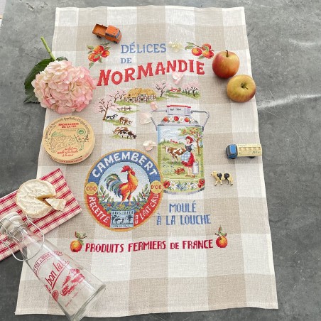 Linen «Délices de Normandie» Tea towel