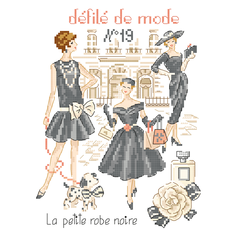 Grille Defile de mode N 19 La petite robe noire