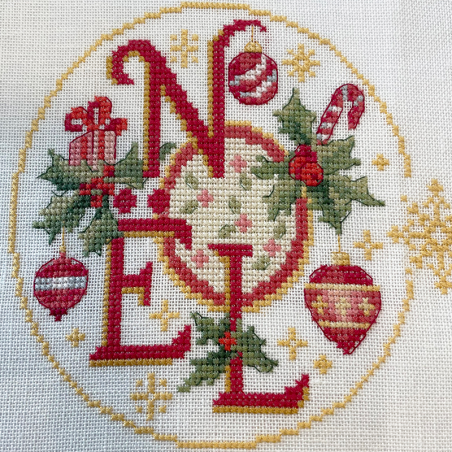 Linen «Père Noël» Tea towel. HO Ho ho!