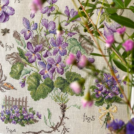 Linen : «Violette» Study (maxi-pattern)