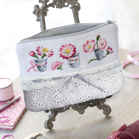 Lin : Trousse plate «Marguerite»