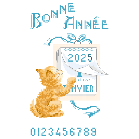 Grille « Bonne année » Bleu