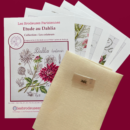 Linen : «Dahlia» Study (maxi-pattern)