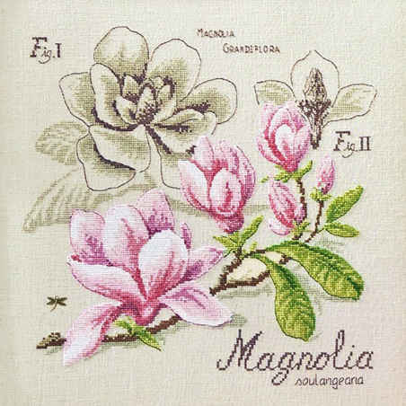 Linen «Magnolia» Study (maxi-pattern)