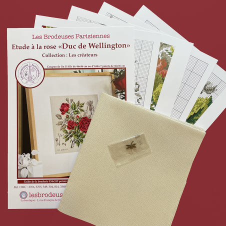 Aïda : Étude à la rose « Duc de Wellington » (maxi-grille)