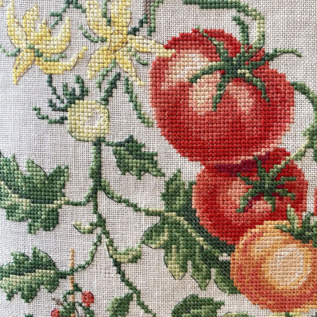 Linen «Tomates» Study (maxi pattern)