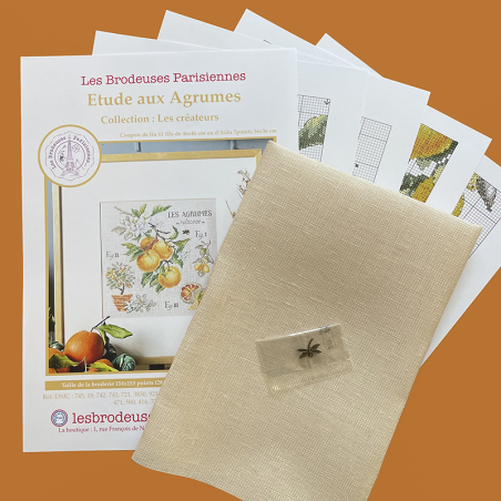 Linen «Agrumes» Study (maxi pattern)